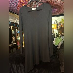 Elegant Charcoal Long Sleeve Women's Top